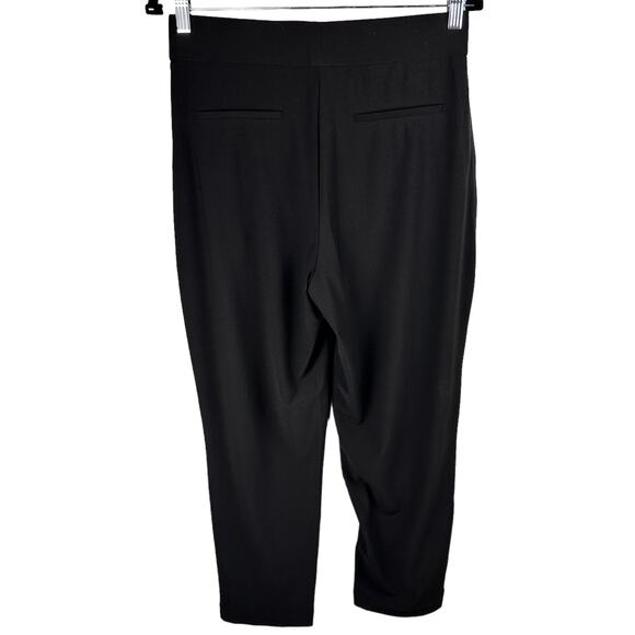 Hilary Radley High Rise Trousers Women M Black Pull On Crop Pant Business Casual - Picture 3 of 11